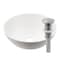 Novatto Mini 12-inch round White Porcelain Sink with Brushed Nickel Pop-up Drain NP-208206BN - alternate 1